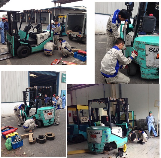 Sửa chữa xe nâng khu công nghiệp Tây Ninh